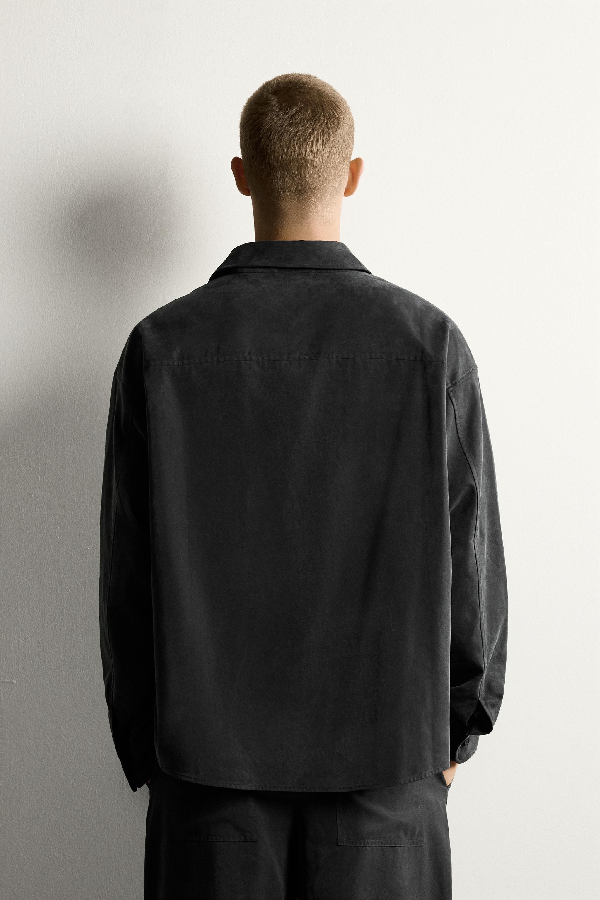 Zara RELAXED FIT DÖKÜMLÜ GÖMLEK görsel 3