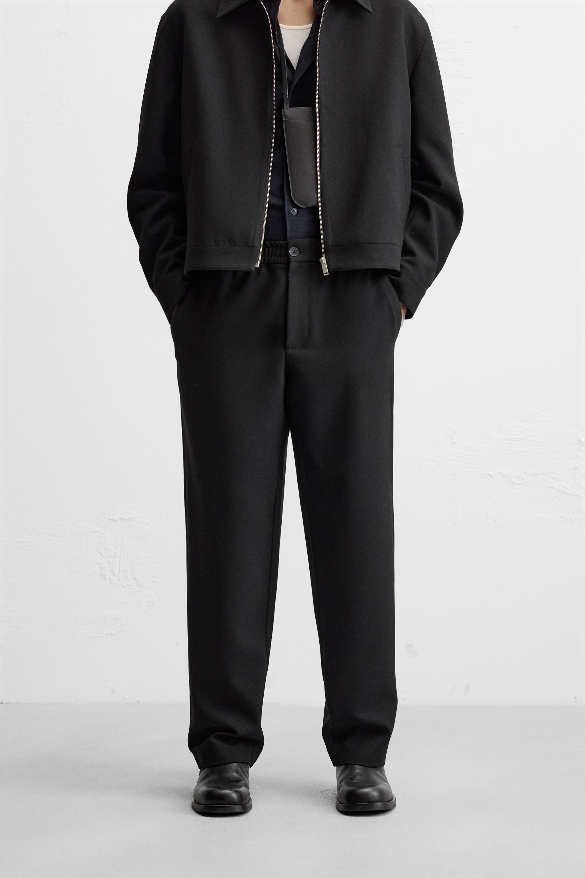 レギュラーフィット パンツ - ブラック | ZARA Japan / 日本
