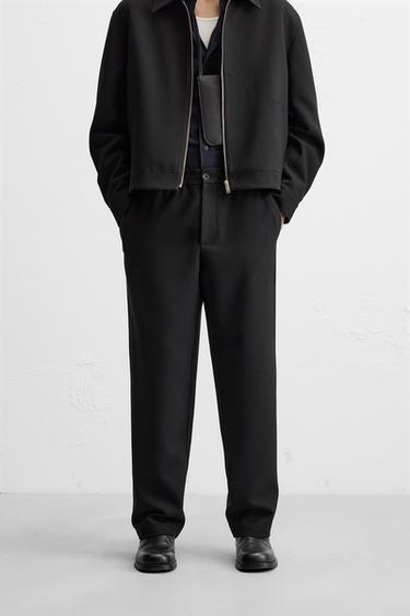 REGULAR FIT TROUSERS - Black by Zara - Image 1