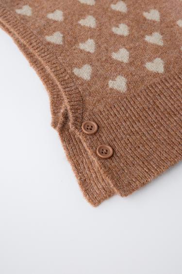 BUTTONED HEARTS BALACLAVA - Pink marl by Zara - Image 1