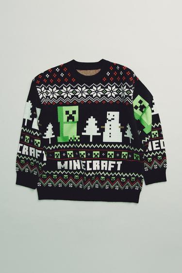 MINECRAFT © MOJANG AB. ™ KNIT JUMPER - Black by Zara
