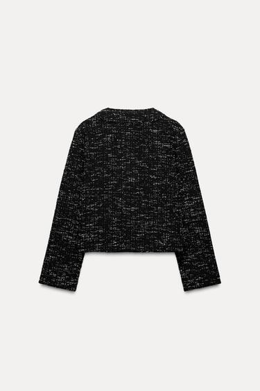TEXTURED JACKET WITH POCKETS - Black by Zara - Image 5