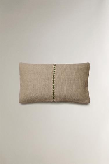 غلاف وسادة منسوج - أخضر الخاص بـ Zara - صورة 0