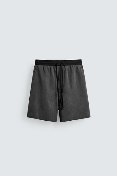 CONTRAST WAIST BERMUDA SHORTS - Grey by Zara - Image 5