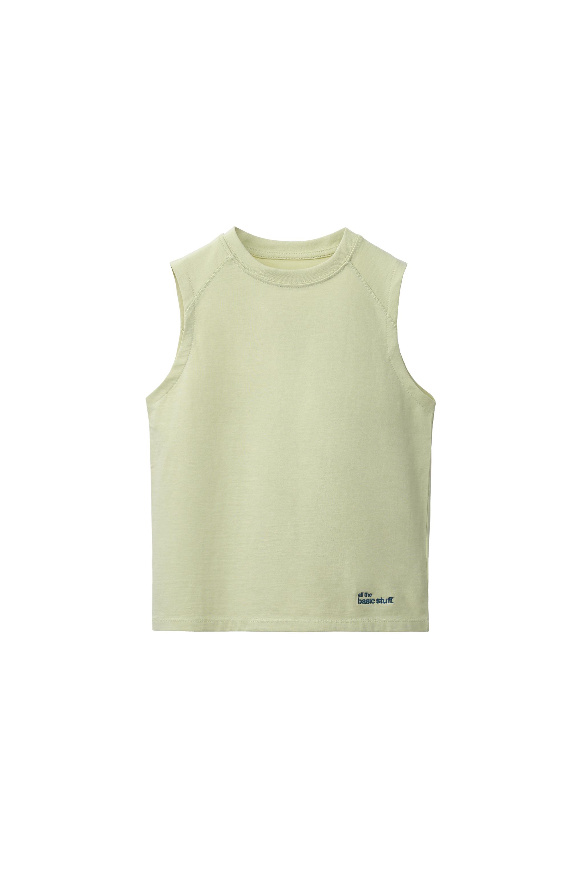 SLEEVELESS PLAIN T-SHIRT