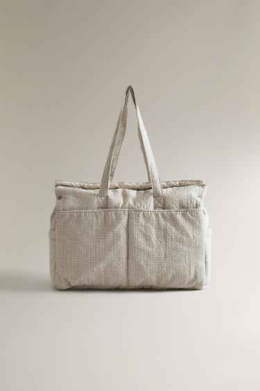 GINGHAM MATERNITY BAG - Grey by Zara - Image 0