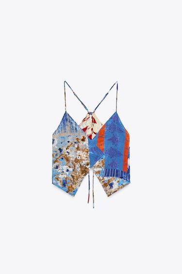 REVERSIBLE ASYMMETRIC PRINTED TOP - Multicoloured by Zara - Image 5