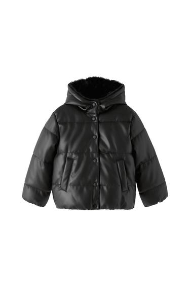 FAUX LEATHER PADDED JACKET