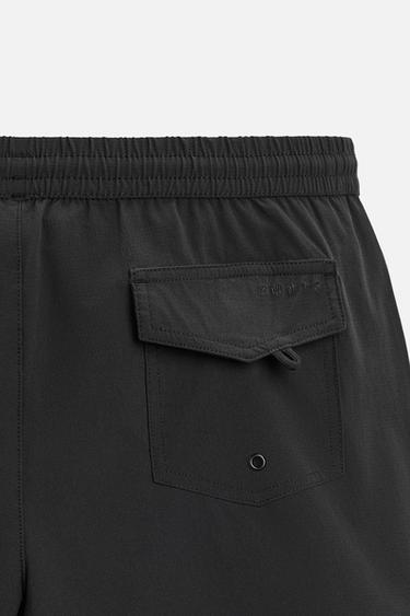 TEXTURED SWIMMING SHORTS - Black by Zara - Image 3