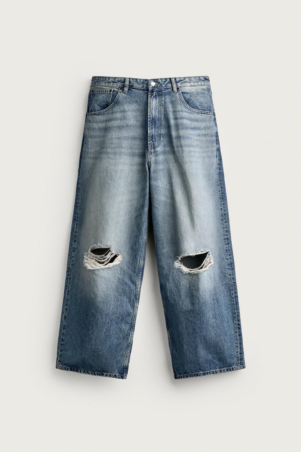 RIPPED BAGGY FIT JEANS
