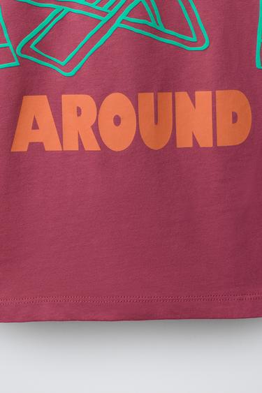 T-SHIRT IMPRIMÉ INSCRIPTION - Fuchsia de Zara - Image 3