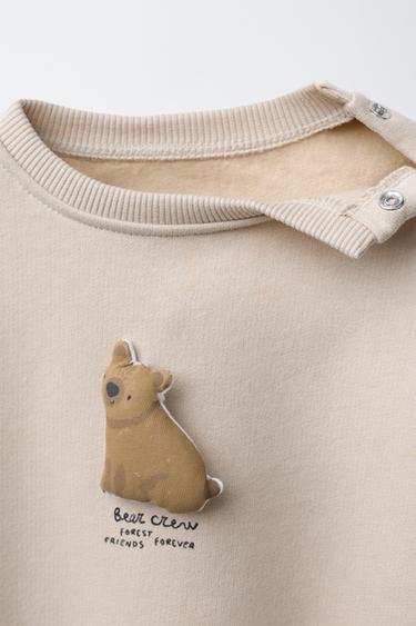 BEAR SWEATSHIRT - Beige by Zara - Image 2