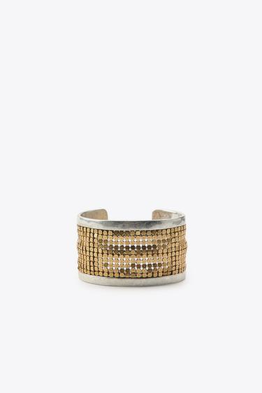 CONTRAST MESH METAL BRACELET - Gold / Silver by Zara - Image 3