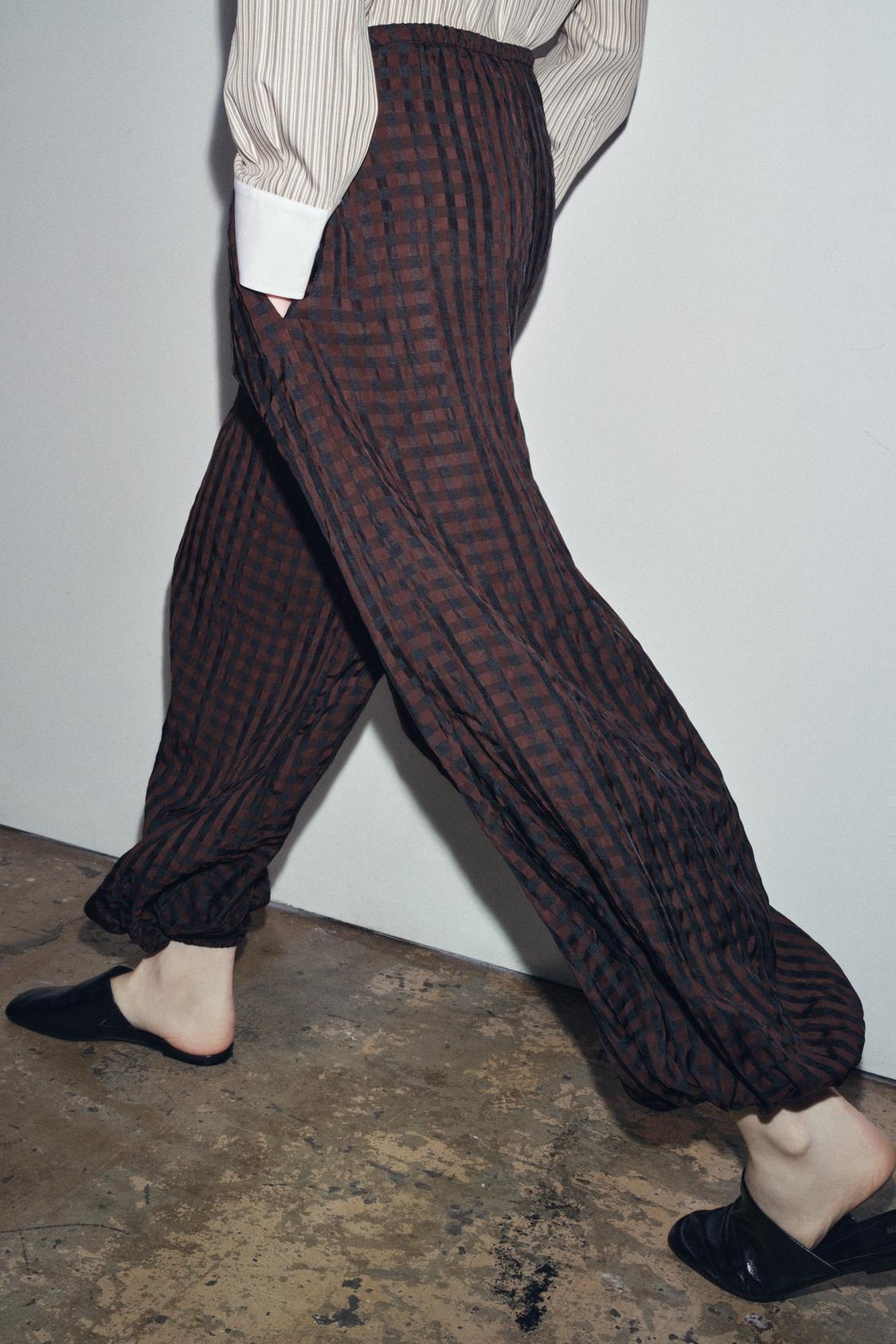 ZW COLLECTION GINGHAM BLOOMER PANTS