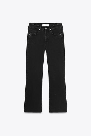 Zara MINI FLARE JEANS - Black - Image 0