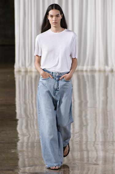 УДЛИНЕННЫЕ ДЖИНСЫ RELAXED FIT WIDE LEG СО СРЕДНЕЙ ПОСАДКОЙ — ZW COLLECTION — СИНИЙ от Zara — изображение 0