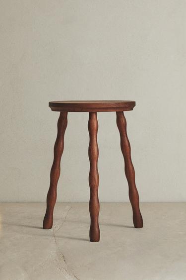 ELM WOOD STOOL - Brown by Zara