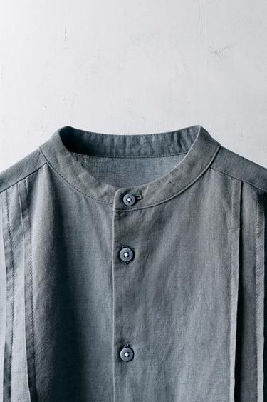 2-5 ANS/ CHEMISE PLIS AVEC LIN ÉDITION LIMITÉE - Bleu / Acier de Zara - Image 2