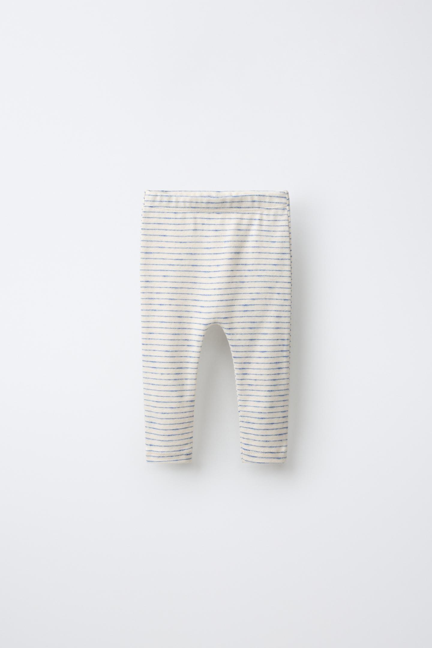 Детские леггинсы Zara Striped Print, цвет: Синий — фото 1