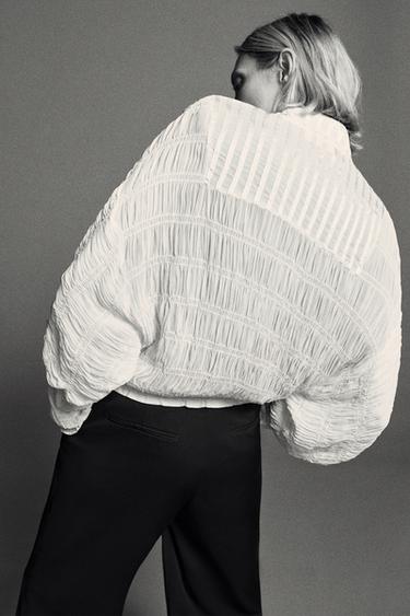 BOMBER FRUNCIDA ZW COLLECTION - Crudo de Zara
