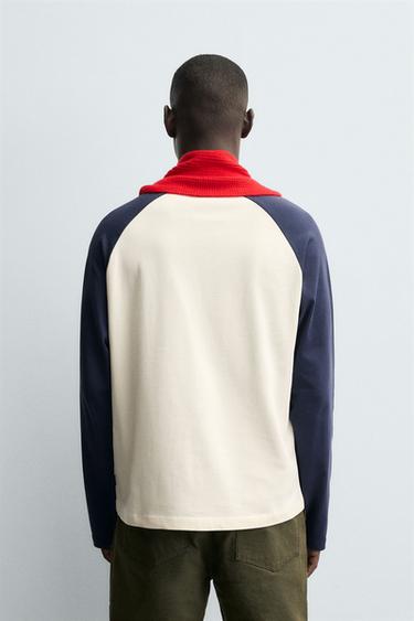 T-SHIRT COLOR BLOCK LAPIN - Blanc cassé de Zara - Image 2