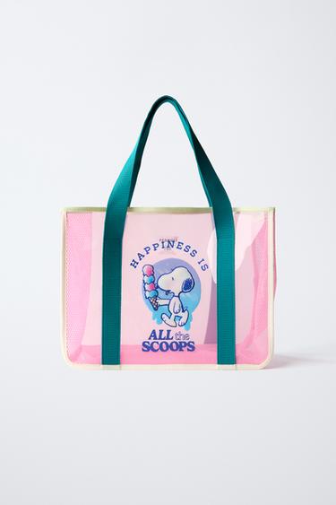 SNOOPY PEANUTS™ SHOPPER BAG - Pink by Zara