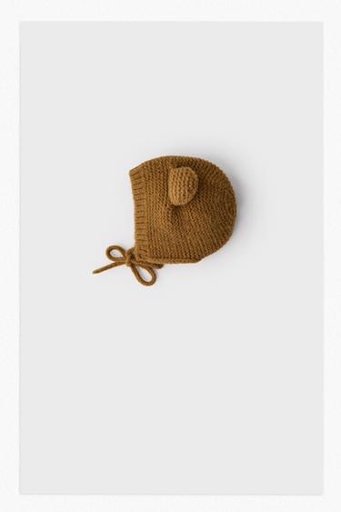 Zara EAR KNIT BONNET - Ocher