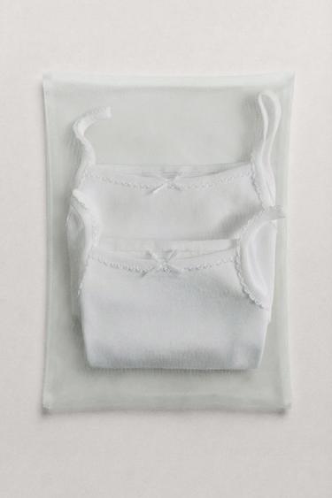 Zara TWO-PACK OF TANK TOPS - White