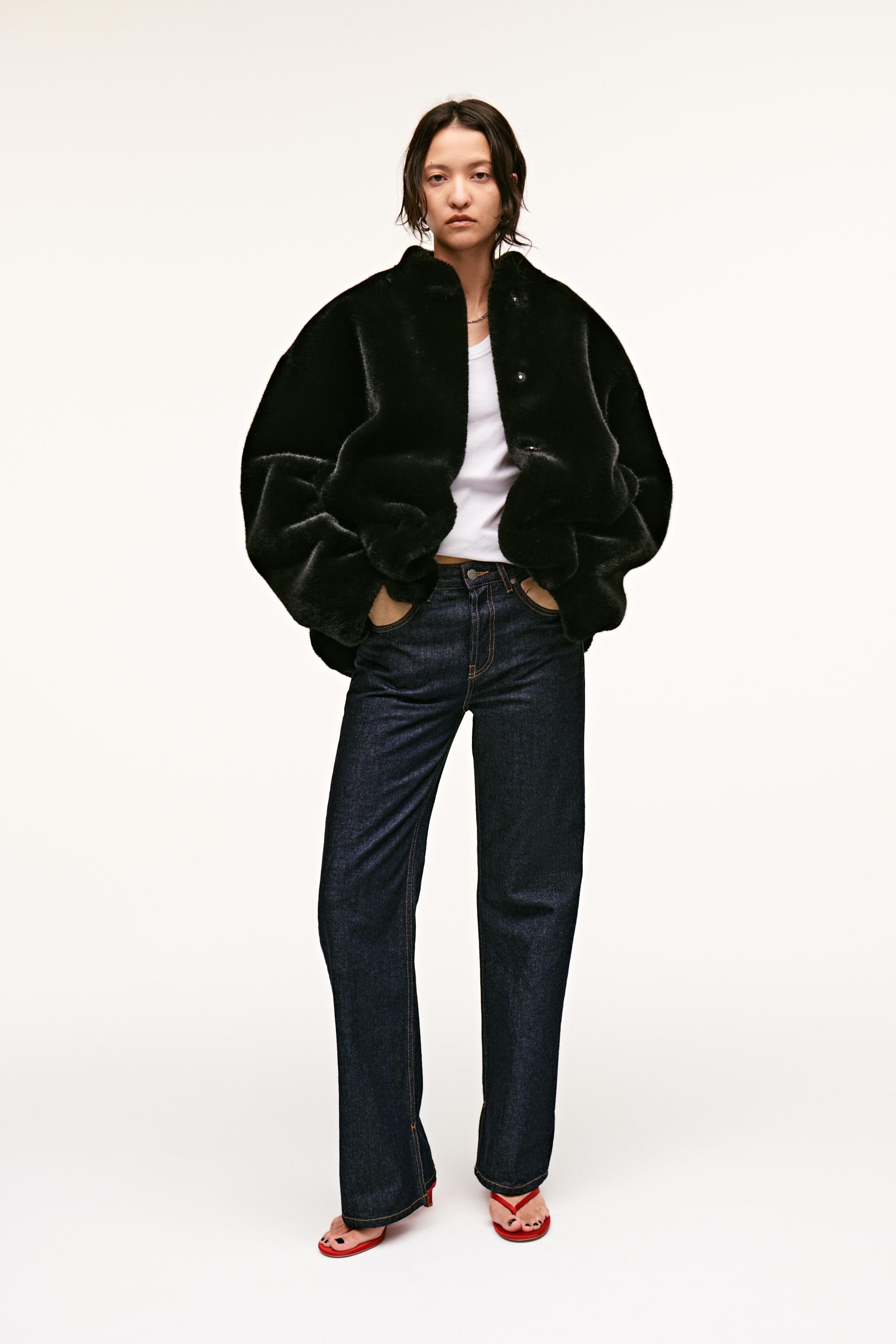 Faux fur bomber jacket zara best sale