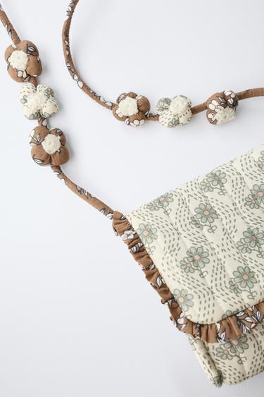 FLORAL CROSSBODY BAG - Ecru White by Zara - Image 2
