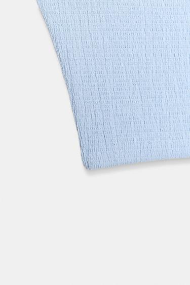 TEXTURED BANDEAU TOP - Light blue by Zara - Image 5