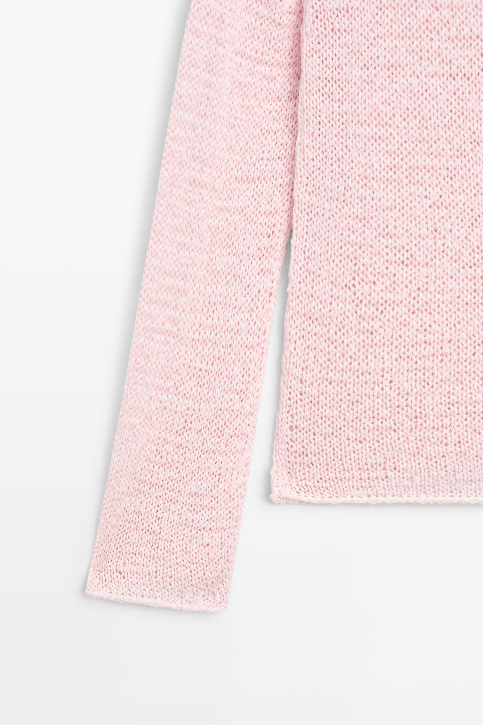 Boat neck knit sweater