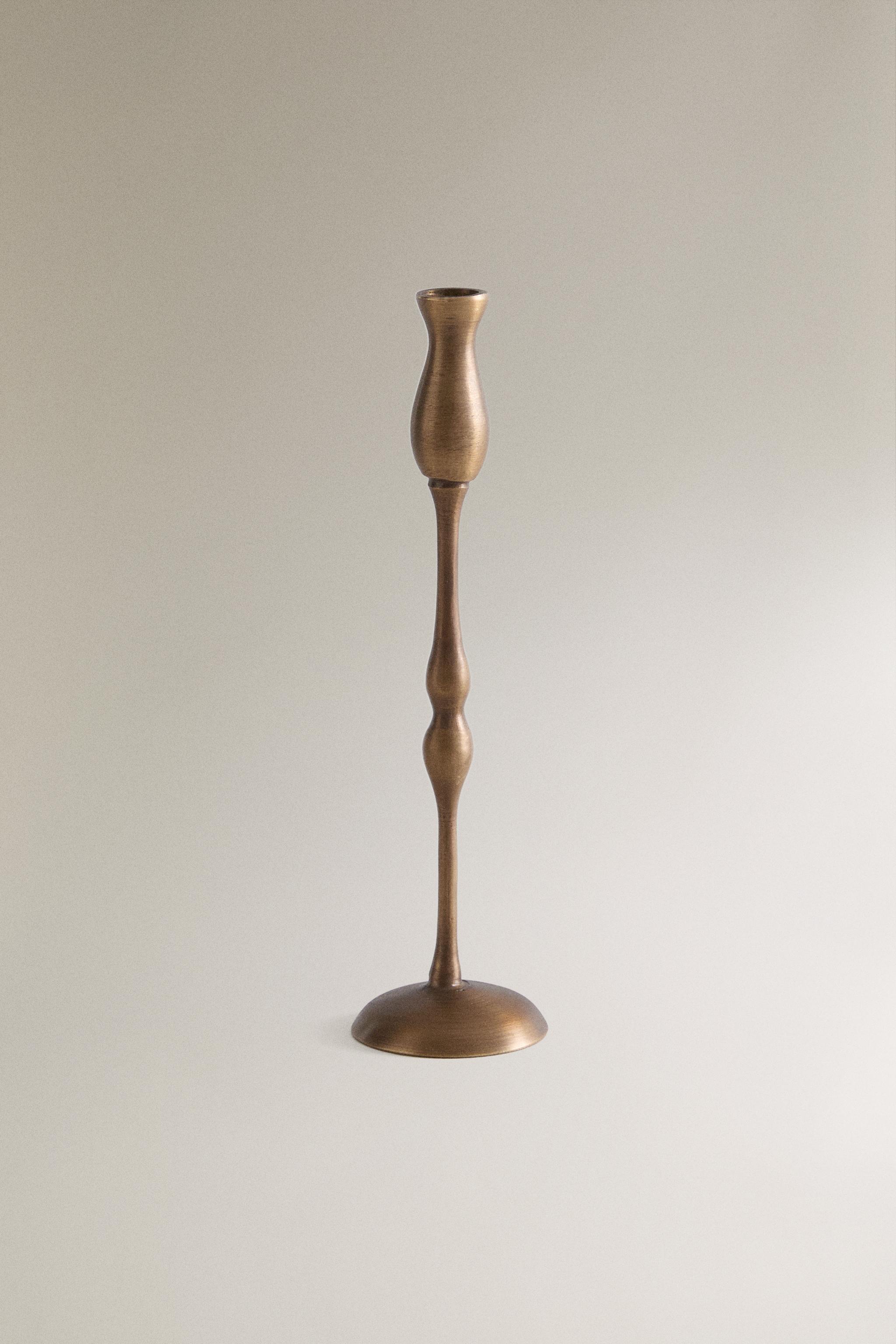 MINI GEOMETRIC BRASS CANDLESTICK