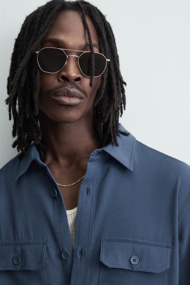 FLOWING SHIRT WITH POCKETS - Blue by Zara - Image 5