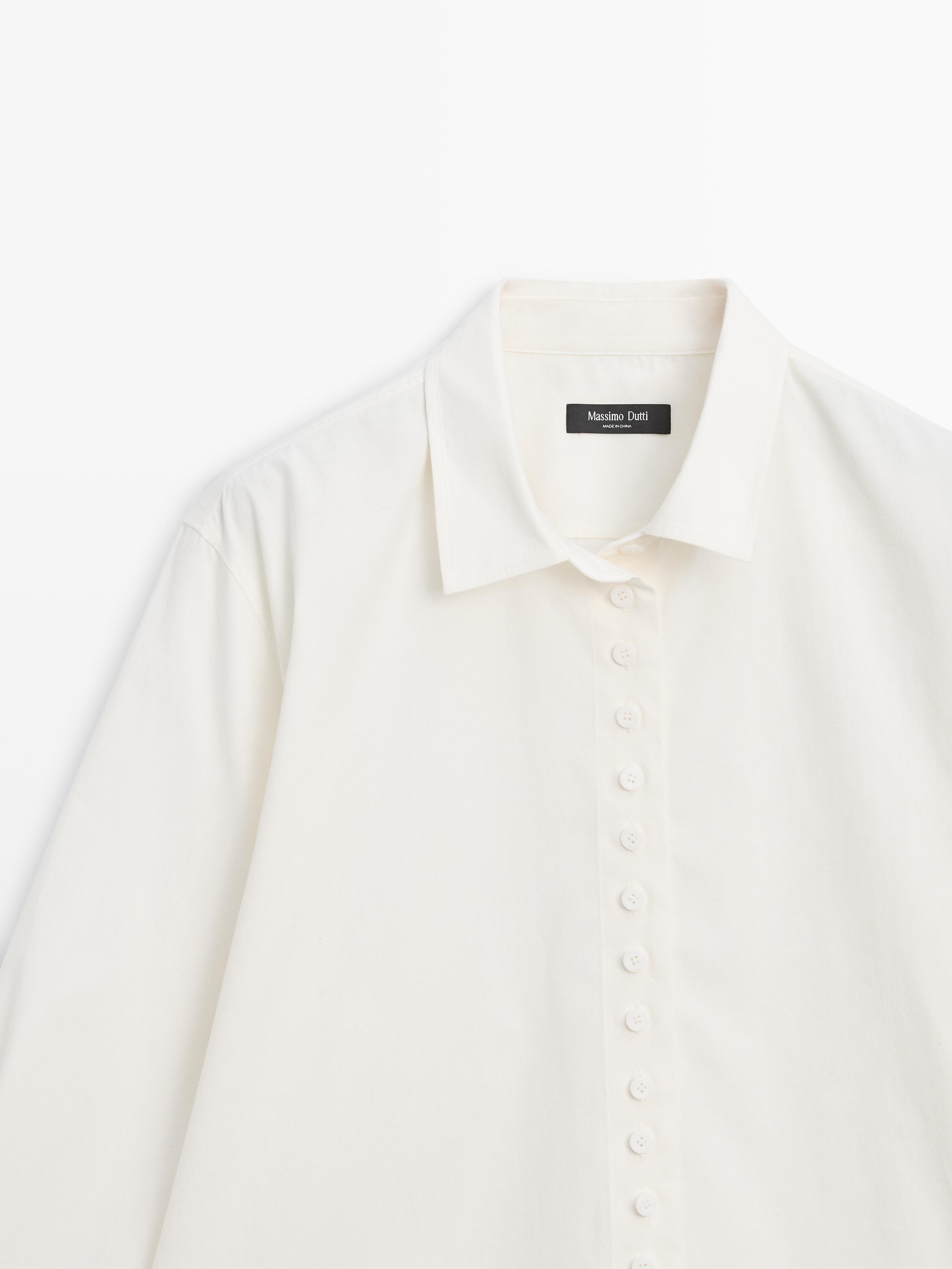 Chemisier boutons fantaisie 100 % coton