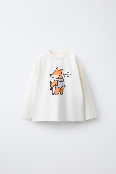 CAMISETA ESTAMPADO - Blanco de Zara - Imagen 0