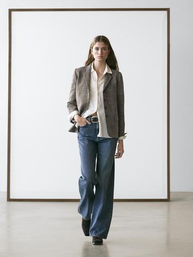 Zara Flecked wool blend blazer - Gray - Image 0