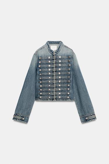 TAILLIERTE TRF-JEANSJACKE MIT KNÖPFEN - Blau von Zara