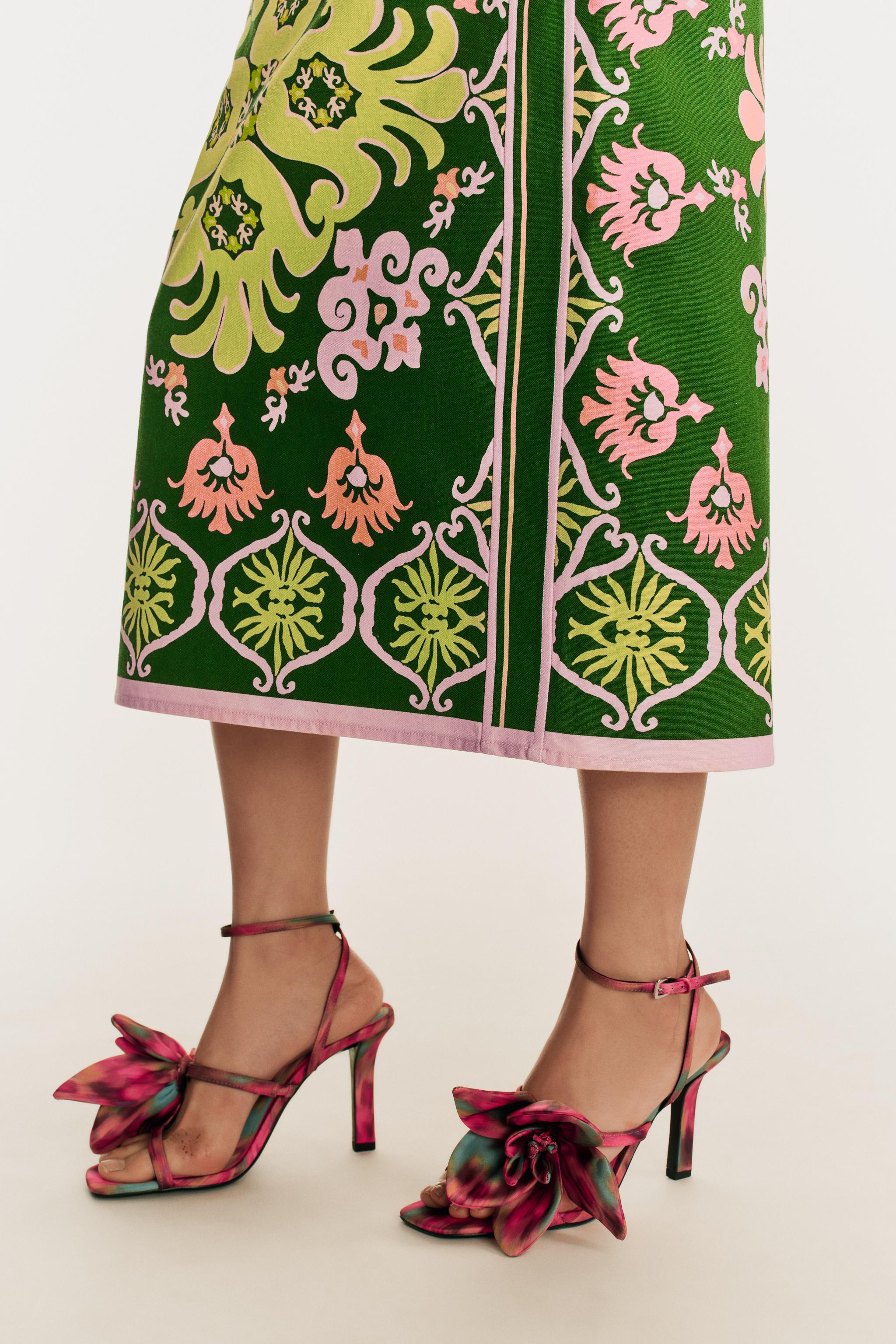 Женские юбки Zara LIMITED EDITION PRINTED MIDI SKIRT — фото 3