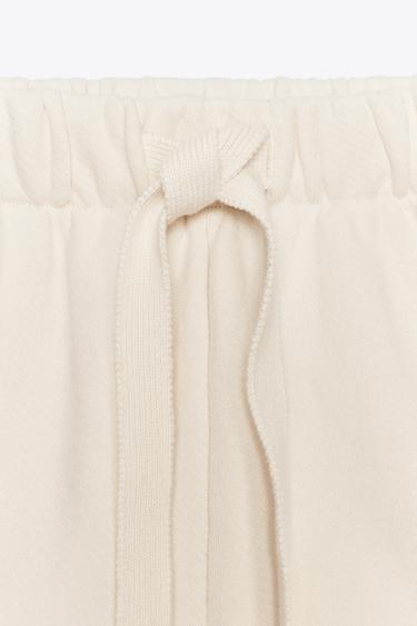 RUSTIC SHORTS WITH DRAWSTRING - Ecru by Zara - Image 6