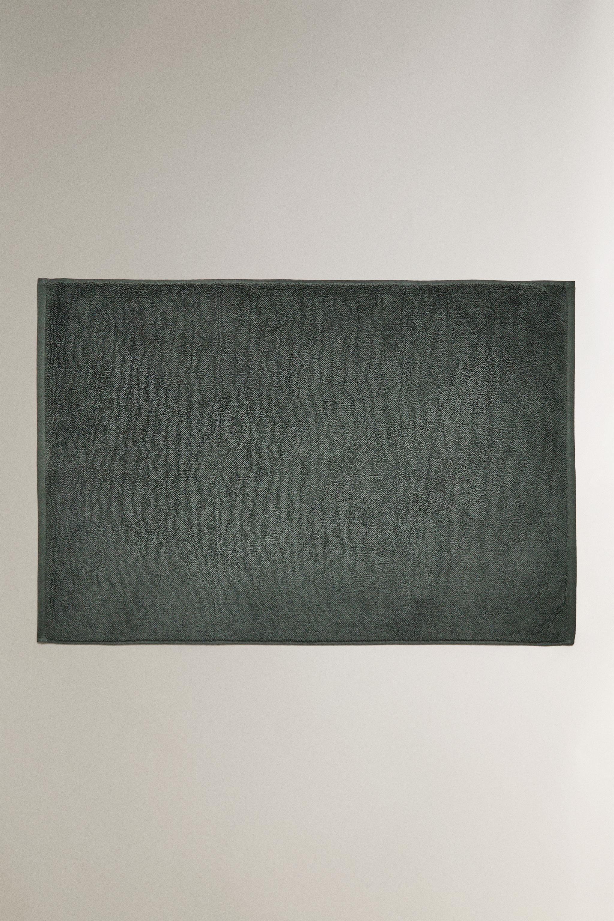 RICE STITCH COTTON BATH MAT