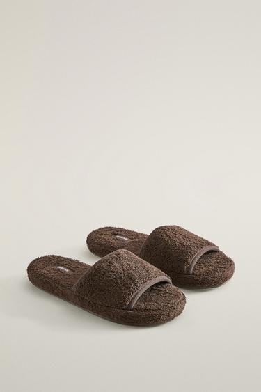 FLATFORM TOWEL SLIPPERS — Brown 2