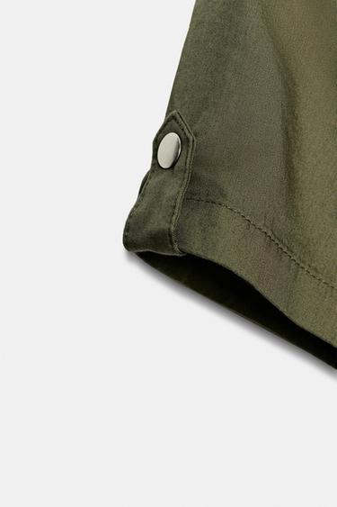 TRENCH COAT DRESS WITH POCKETS - Dark khaki by Zara - Image 8