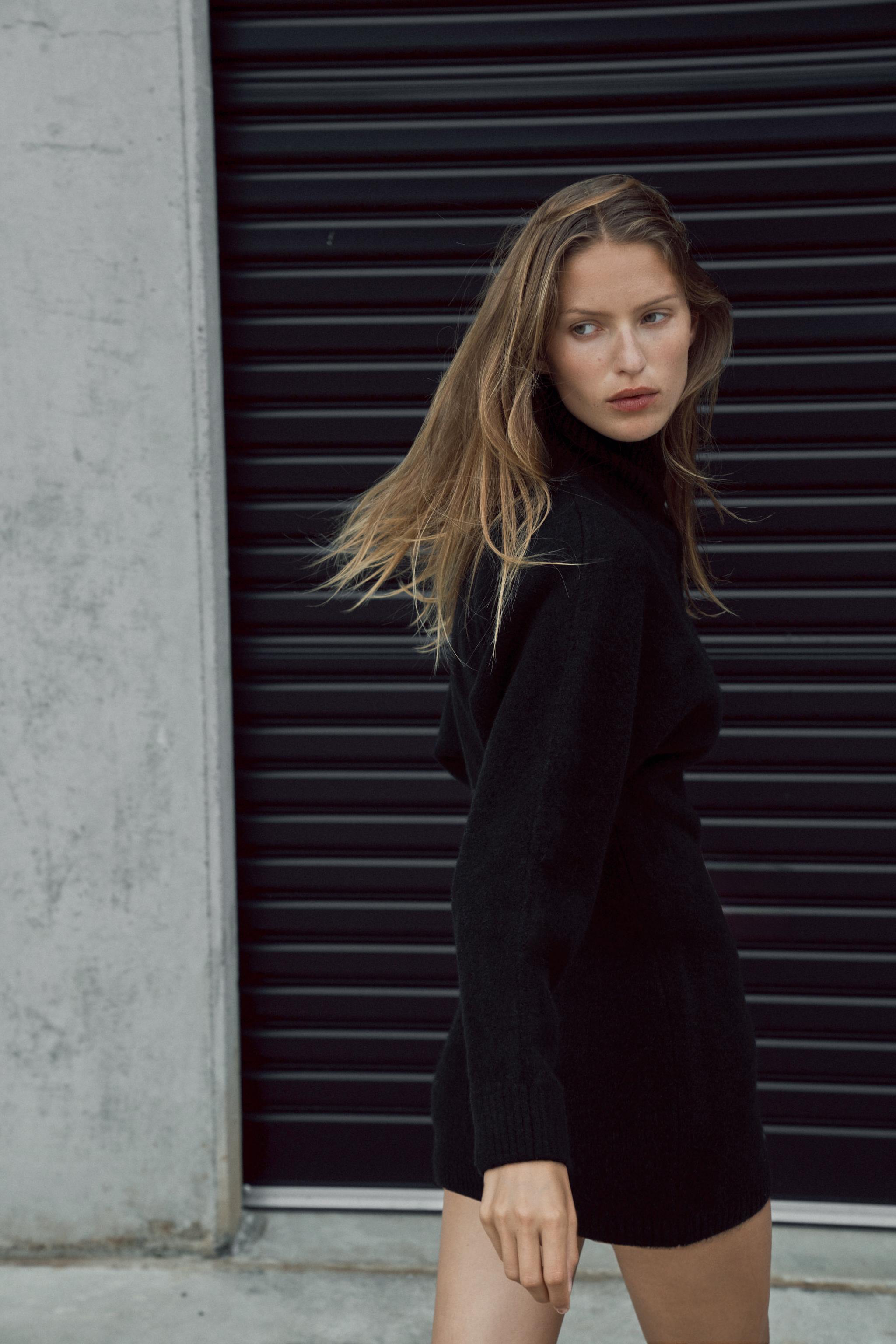 Zara - Soft Knit Short Dress - Black - S - Woman Zara - Soft Knit Short Dress - Black - S - Woman