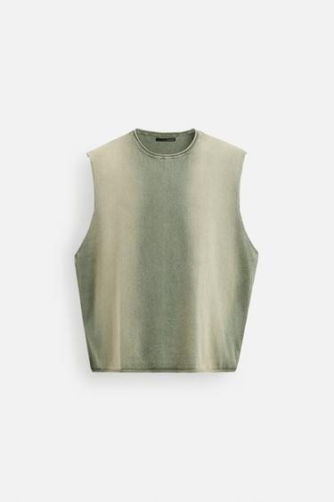 WASHED KNIT TANK TOP - washed green by Zara - Image 6