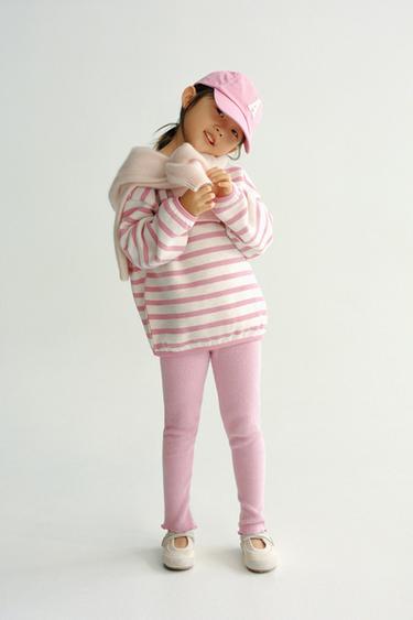 CONJUNTO SUDADERA RAYAS Y LEGGING SOFT TOUCH - Rosa vigoré de Zara