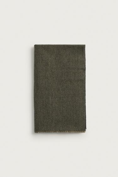 BUFANDA CUADROS - Marrón / Verde de Zara