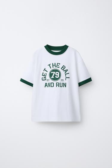 CAMISETA RIB CONTRASTE JOGGING - Blanco de Zara