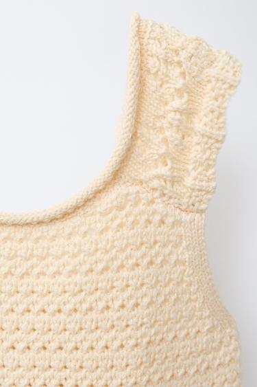 KNITTED DRESS WITH SWISS EMBROIDERY - Butter by Zara - Image 2