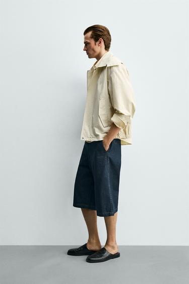 PARKA TECHNIQUE COURTE À CAPUCHE - Écru de Zara - Image 3